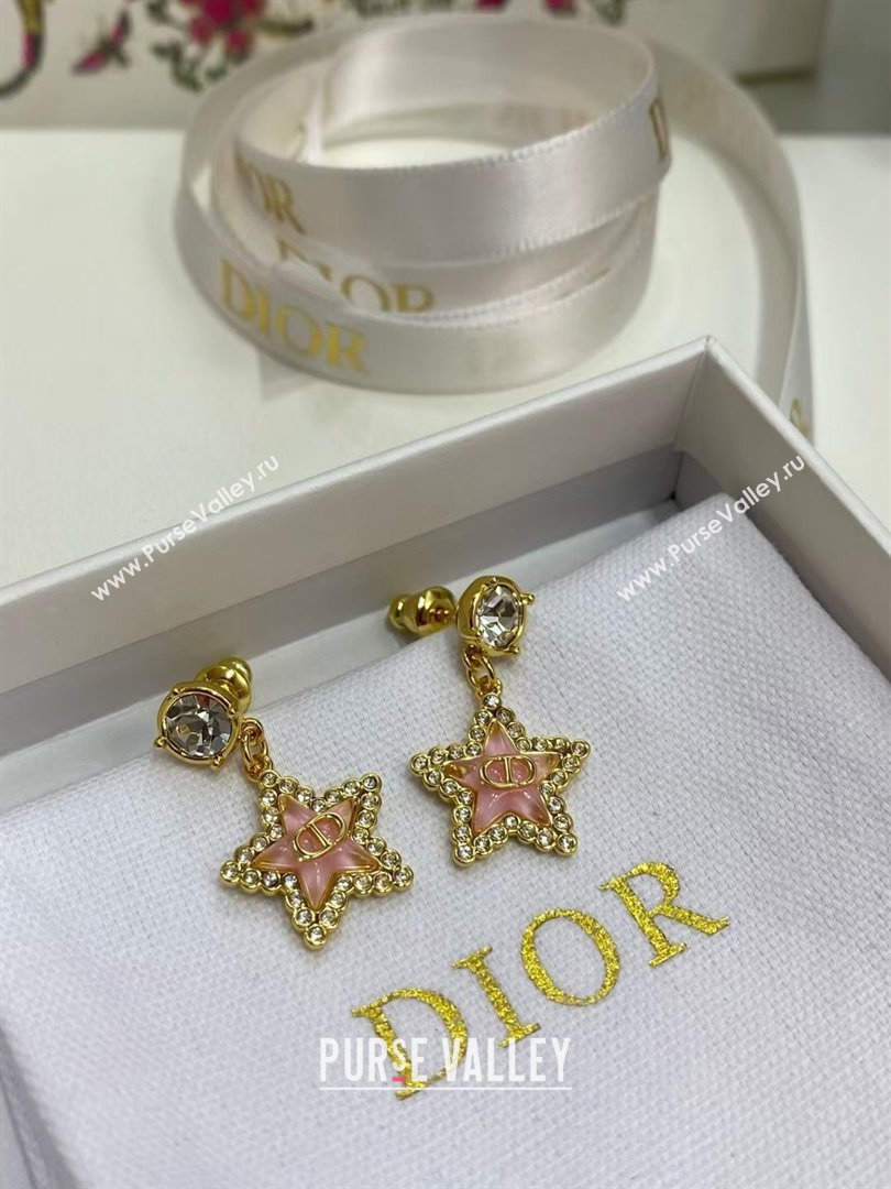 Dior Petit CD Lucky Baroque Earrings D012827 Gold/Pink 2026 (YF-26012827)