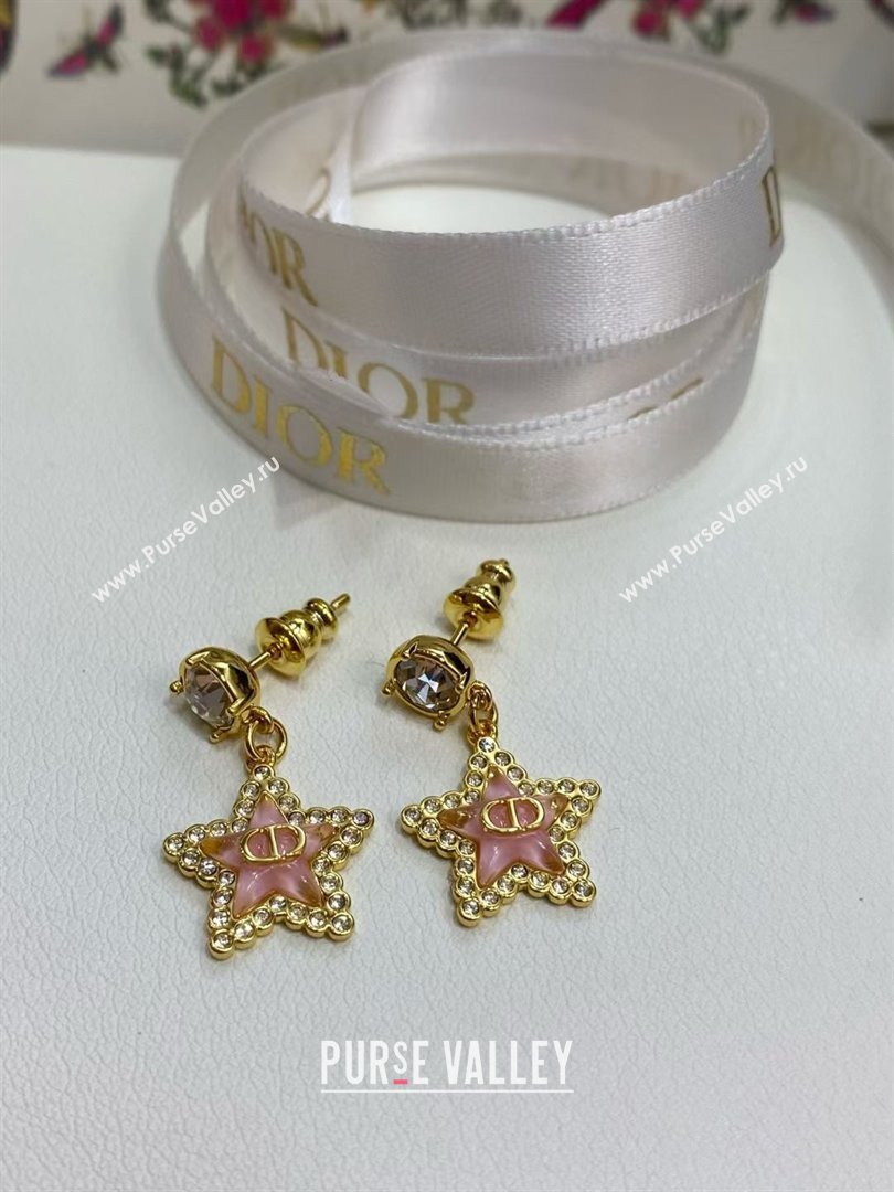 Dior Petit CD Lucky Baroque Earrings D012827 Gold/Pink 2026 (YF-26012827)