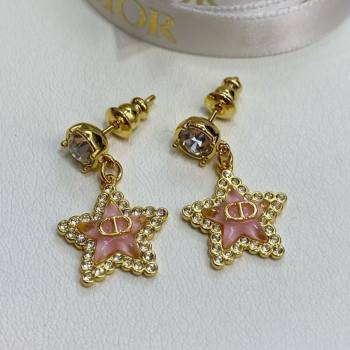 Dior Petit CD Lucky Baroque Earrings D012827 Gold/Pink 2026 (YF-26012827)