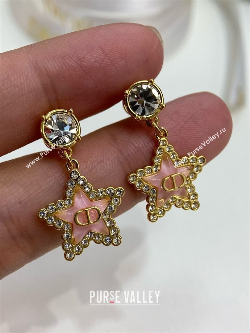 Dior Petit CD Lucky Baroque Earrings D012827 Gold/Pink 2026 (YF-26012827)