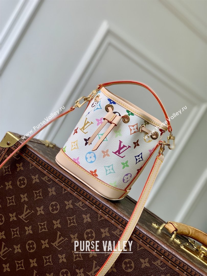 LV x TM Nano Noe Bag in Multicolor/White Monogram M27493 2026 (K-26012601)