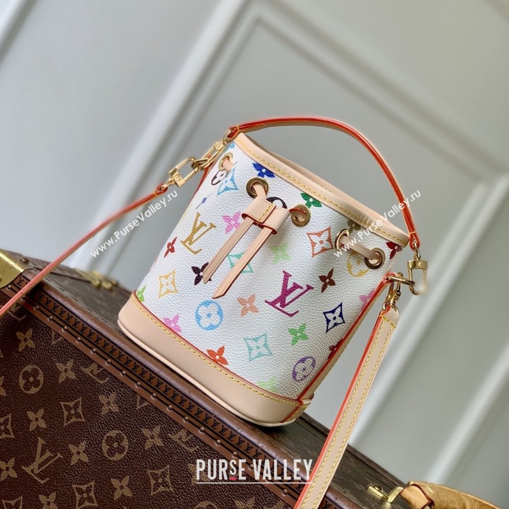 LV x TM Nano Noe Bag in Multicolor/White Monogram M27493 2026 (K-26012601)