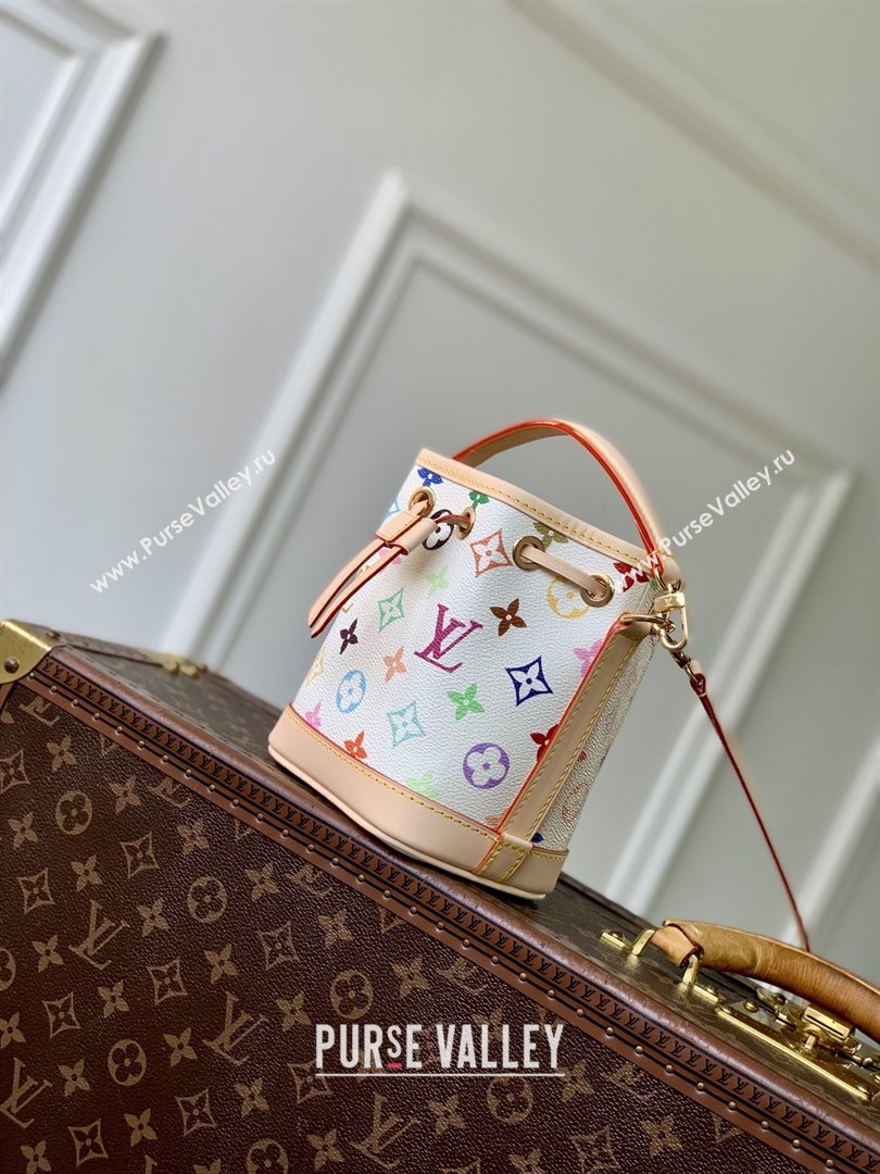 LV x TM Nano Noe Bag in Multicolor/White Monogram M27493 2026 (K-26012601)