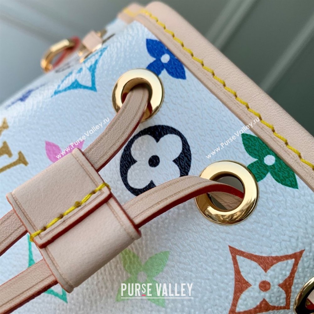 LV x TM Nano Noe Bag in Multicolor/White Monogram M27493 2026 (K-26012601)