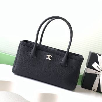 Chanel Small Tote Bag in Grained Calfskin AS2156 Black/Silver 2026 (JY-26012725)