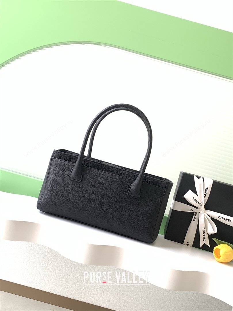 Chanel Small Tote Bag in Grained Calfskin AS2156 Black/Silver 2026 (JY-26012725)