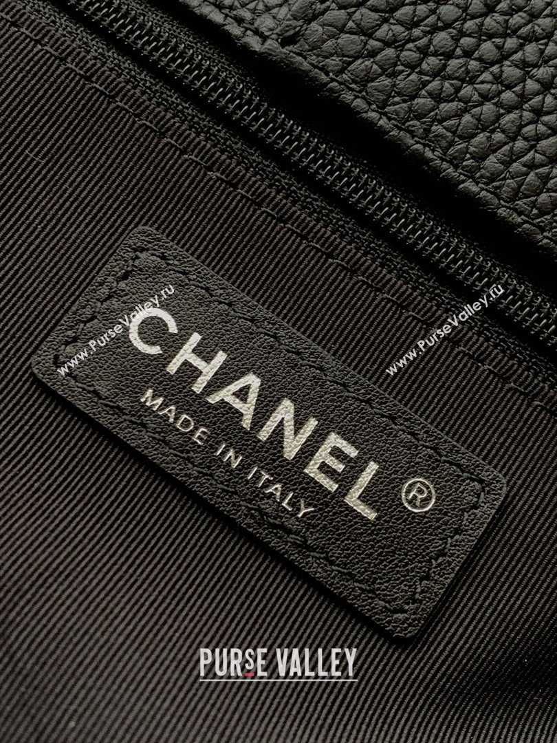 Chanel Small Tote Bag in Grained Calfskin AS2156 Black/Silver 2026 (JY-26012725)