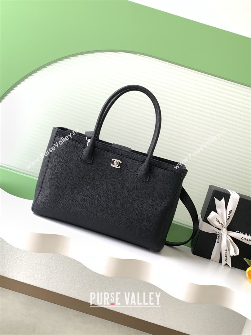 Chanel Medium Tote Bag in Grained Calfskin AS2157 Black/Silver 2026 (JY-26012723)