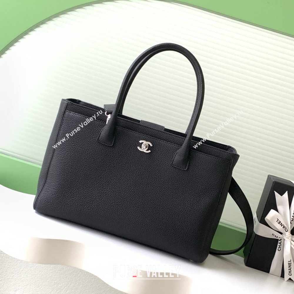 Chanel Medium Tote Bag in Grained Calfskin AS2157 Black/Silver 2026 (JY-26012723)