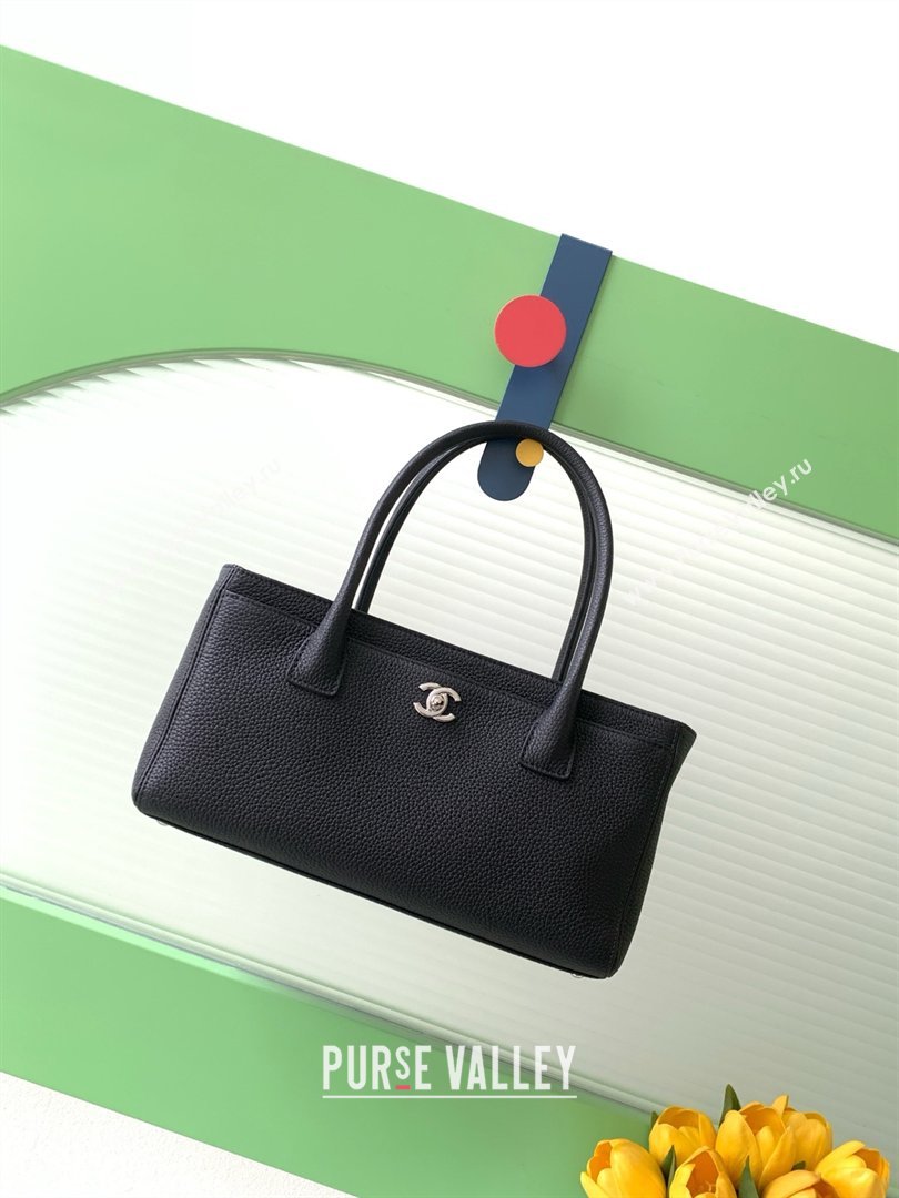 Chanel Small Tote Bag in Grained Calfskin AS2156 Black/Silver 2026 (JY-26012725)