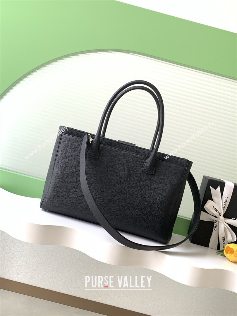 Chanel Medium Tote Bag in Grained Calfskin AS2157 Black/Silver 2026 (JY-26012723)