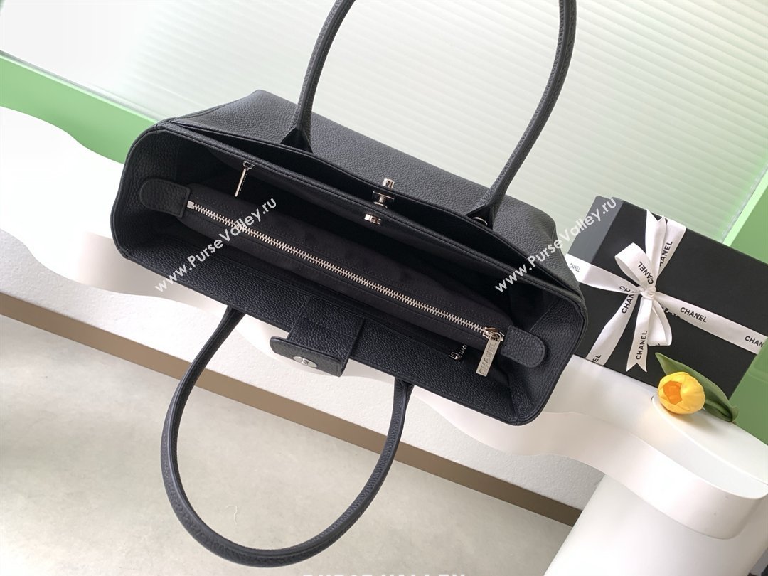 Chanel Medium Tote Bag in Grained Calfskin AS2157 Black/Silver 2026 (JY-26012723)