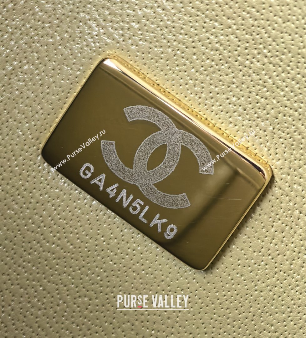 Chanel Grained Calfskin Medium Classic Flap Bag A01112 Avocado green/Light Gold 2026 Original Quality (MHE-26013102)