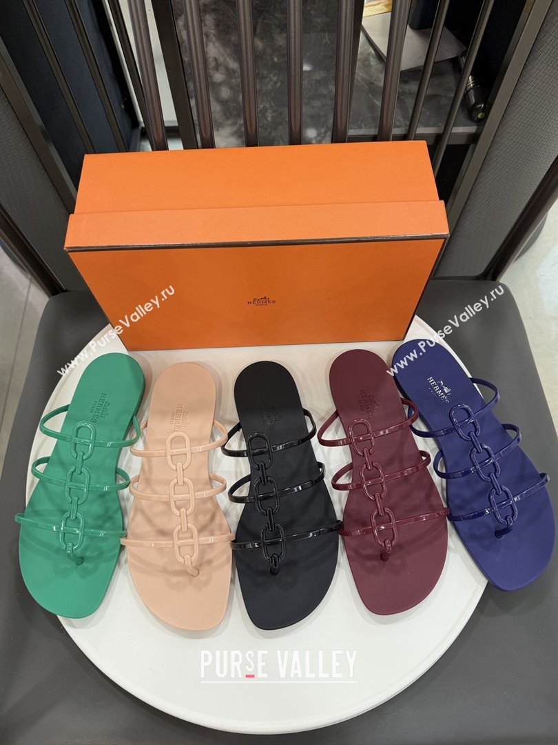 Hermes Mykonos Sandals in TPU Burgundy 2026 (ME-26020303)