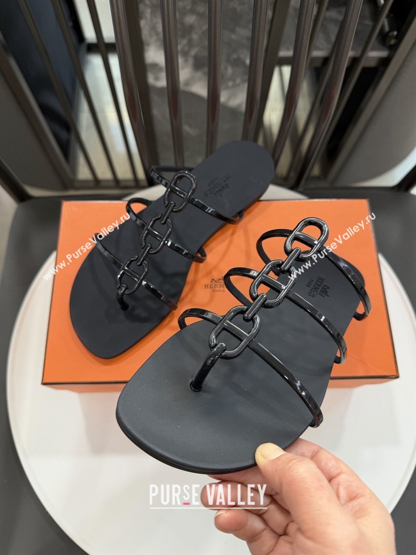 Hermes Mykonos Sandals in TPU Black 2026 (ME-26020304)