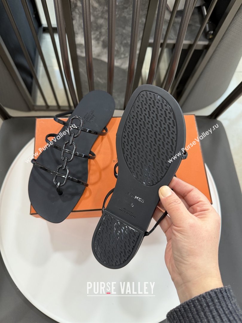 Hermes Mykonos Sandals in TPU Black 2026 (ME-26020304)