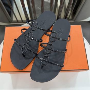 Hermes Mykonos Sandals in TPU Black 2026 (ME-26020304)