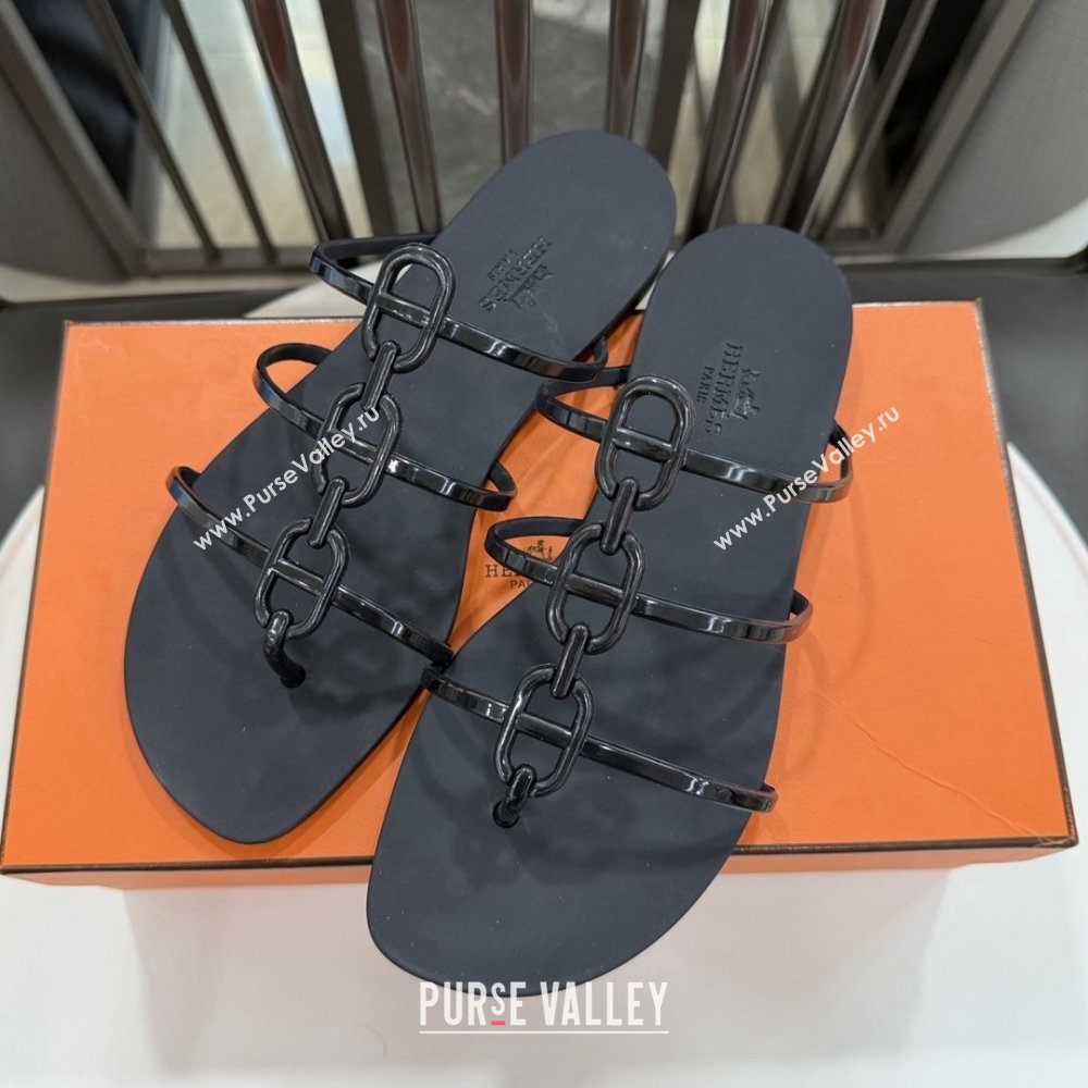 Hermes Mykonos Sandals in TPU Black 2026 (ME-26020304)