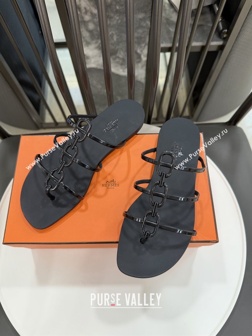 Hermes Mykonos Sandals in TPU Black 2026 (ME-26020304)