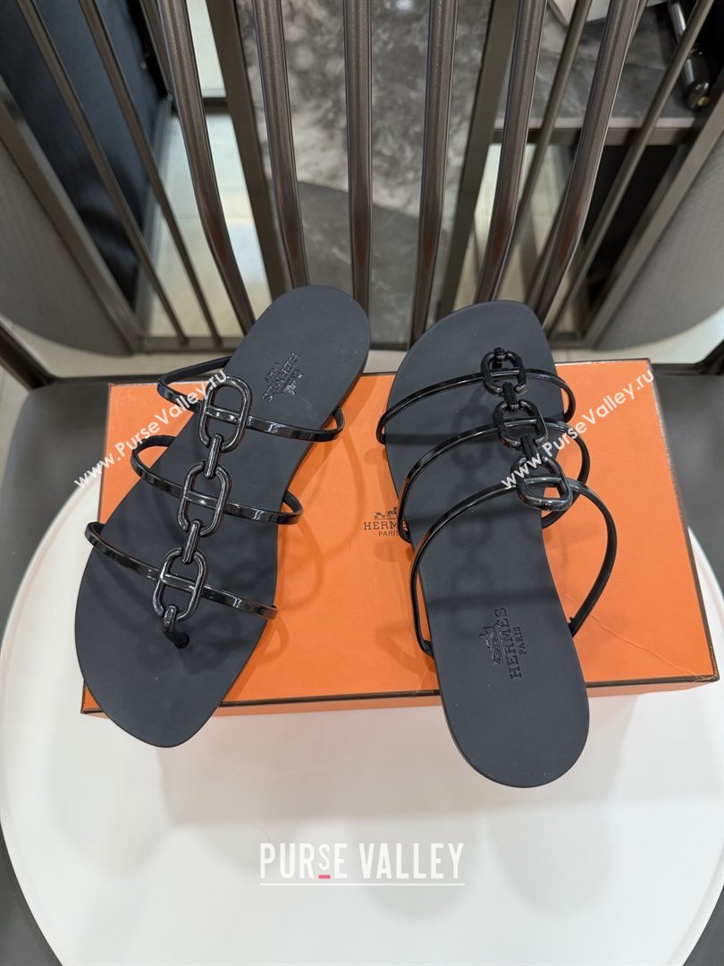 Hermes Mykonos Sandals in TPU Black 2026 (ME-26020304)