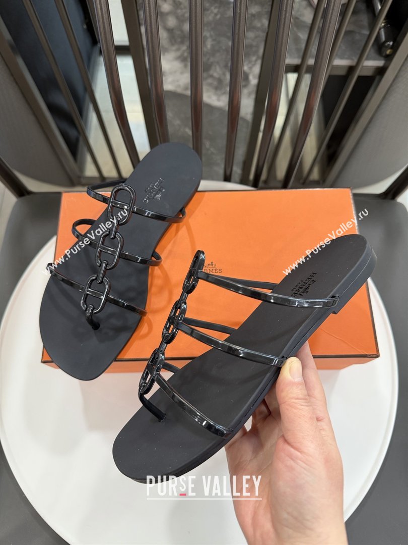 Hermes Mykonos Sandals in TPU Black 2026 (ME-26020304)