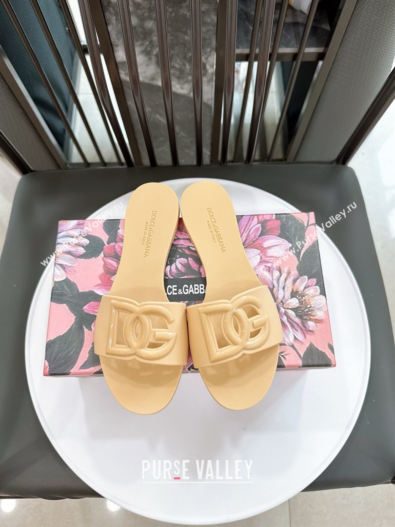 Dolce Gabbana DG TPU Flat Slide Sandals Beige 2026 (ME-26020309)