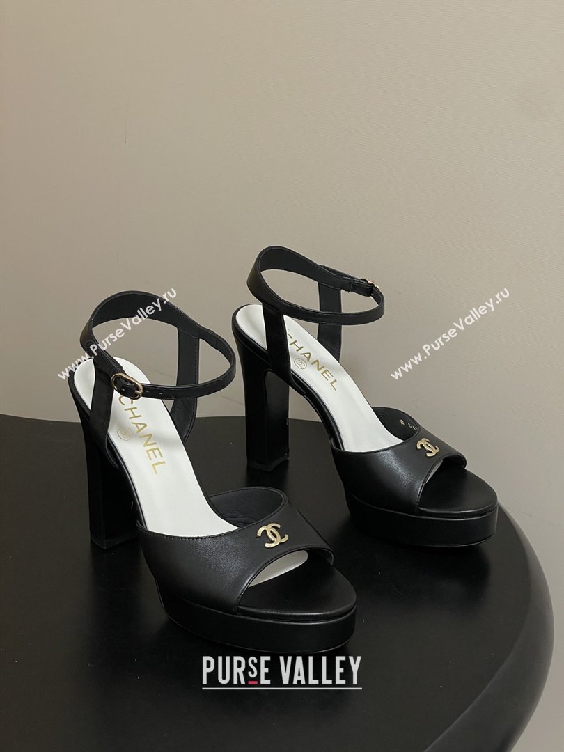 Chanel Lambskin Sandals G47029 Black Spring-Summer 2026 Pre-collection (MD-26022303)