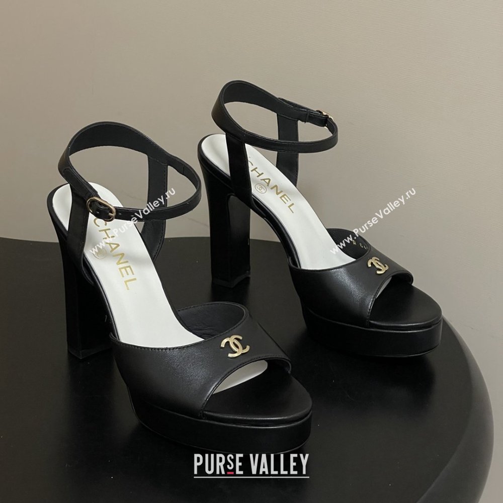 Chanel Lambskin Sandals G47029 Black Spring-Summer 2026 Pre-collection (MD-26022303)