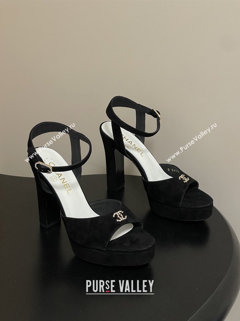 Chanel Suede Kidskin Sandals G47029 Black Spring-Summer 2026 Pre-collection (MD-26022301)