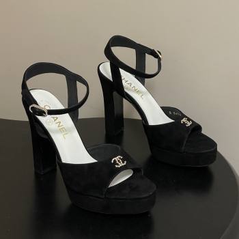 Chanel Suede Kidskin Sandals G47029 Black Spring-Summer 2026 Pre-collection (MD-26022301)
