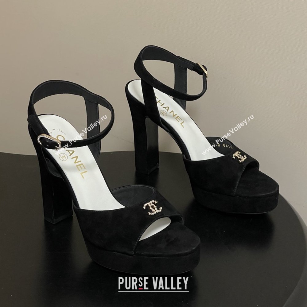 Chanel Suede Kidskin Sandals G47029 Black Spring-Summer 2026 Pre-collection (MD-26022301)