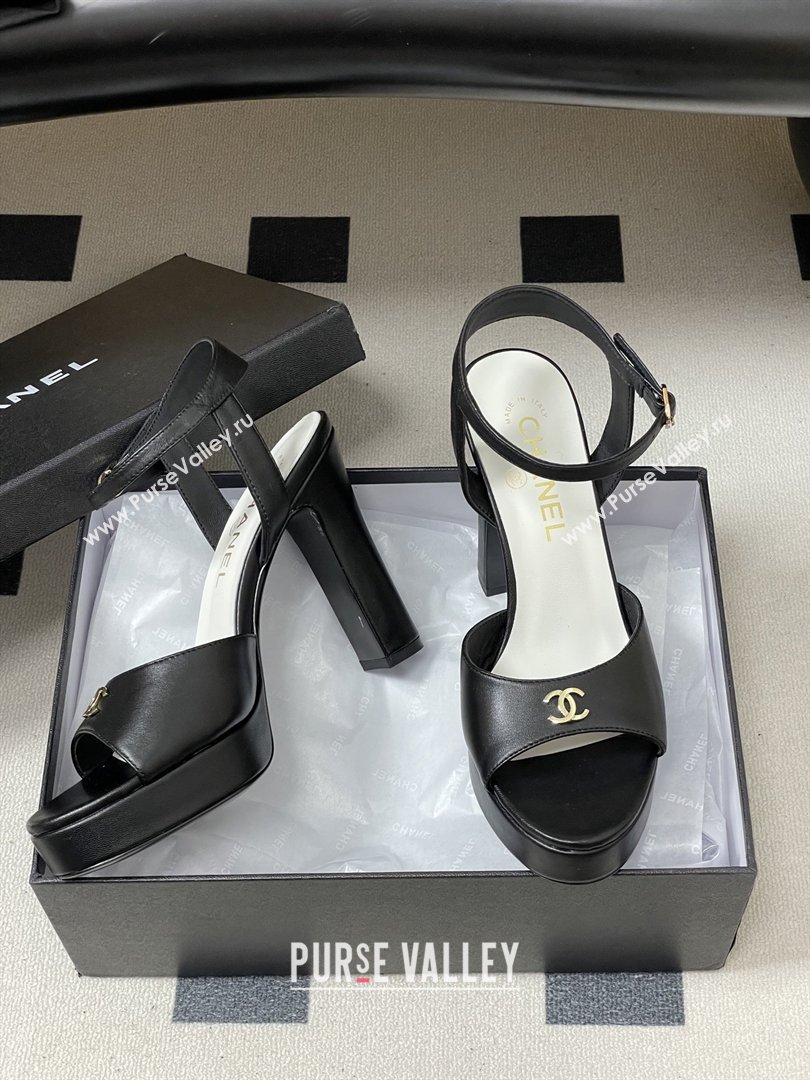 Chanel Lambskin Sandals G47029 Black Spring-Summer 2026 Pre-collection (MD-26022303)