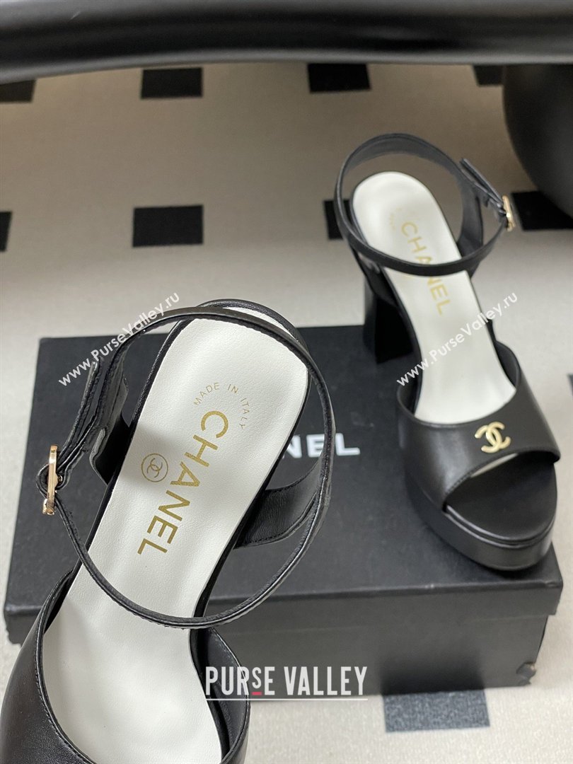 Chanel Lambskin Sandals G47029 Black Spring-Summer 2026 Pre-collection (MD-26022303)