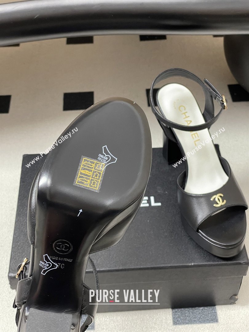 Chanel Lambskin Sandals G47029 Black Spring-Summer 2026 Pre-collection (MD-26022303)