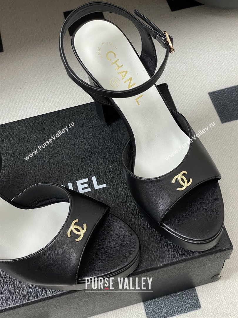 Chanel Lambskin Sandals G47029 Black Spring-Summer 2026 Pre-collection (MD-26022303)