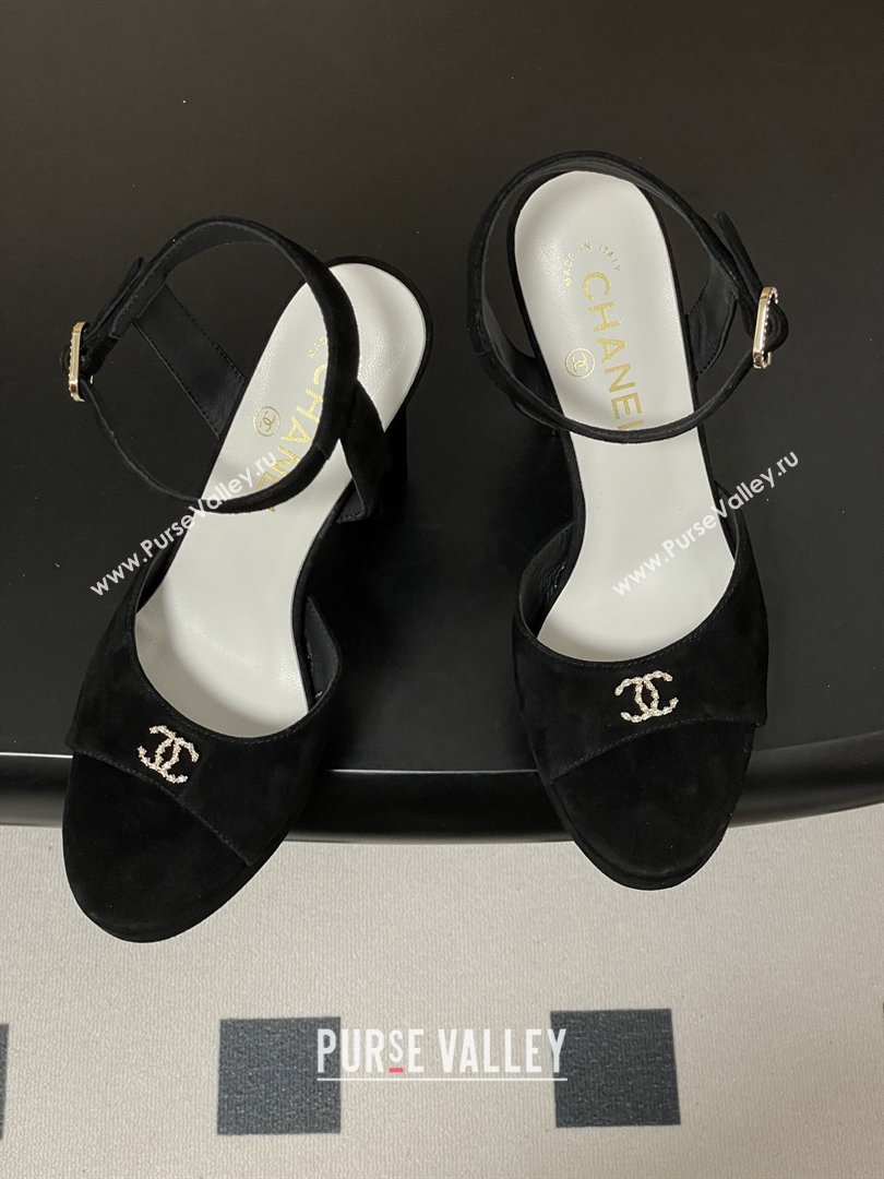 Chanel Suede Kidskin Sandals G47029 Black Spring-Summer 2026 Pre-collection (MD-26022301)