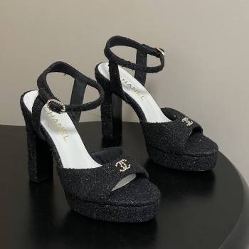Chanel Tweed Sandals G47029 Black Spring-Summer 2026 Pre-collection (MD-26022305)