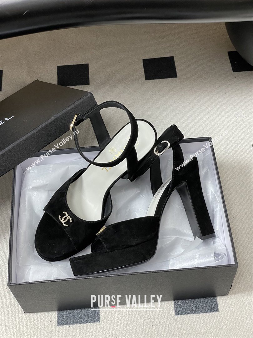 Chanel Suede Kidskin Sandals G47029 Black Spring-Summer 2026 Pre-collection (MD-26022301)