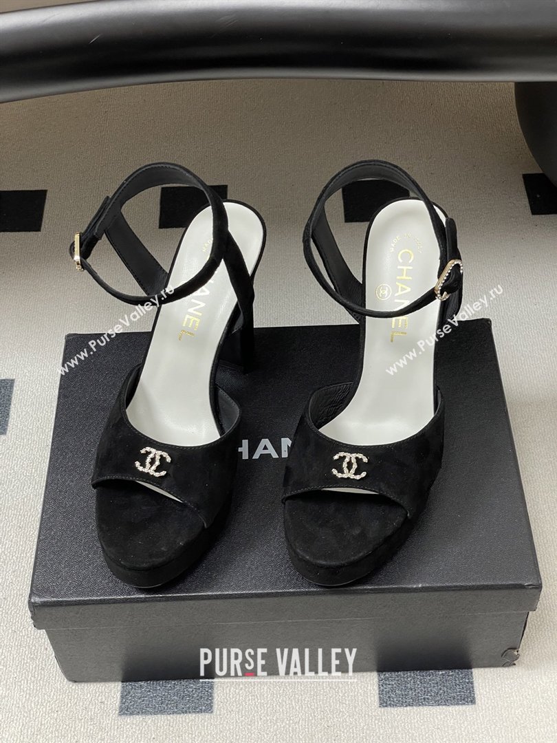Chanel Suede Kidskin Sandals G47029 Black Spring-Summer 2026 Pre-collection (MD-26022301)