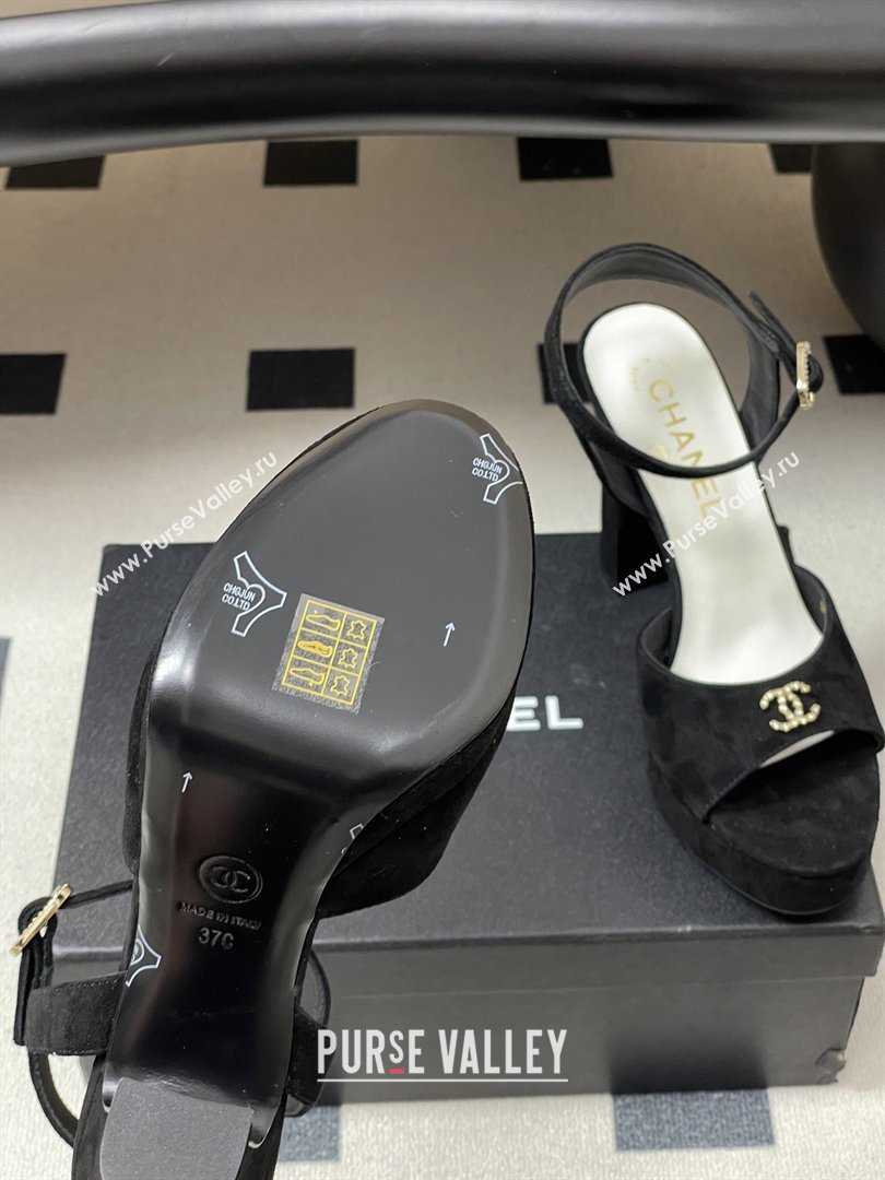 Chanel Suede Kidskin Sandals G47029 Black Spring-Summer 2026 Pre-collection (MD-26022301)