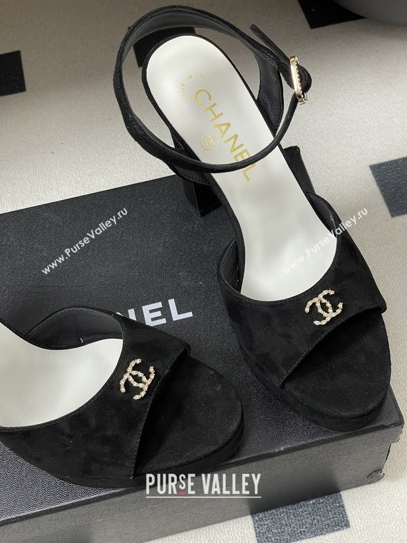 Chanel Suede Kidskin Sandals G47029 Black Spring-Summer 2026 Pre-collection (MD-26022301)