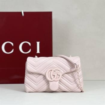 Gucci GG Marmont Leather Mini shoulder Bag 856368 Light Pink 2026 (DLH-26022608)