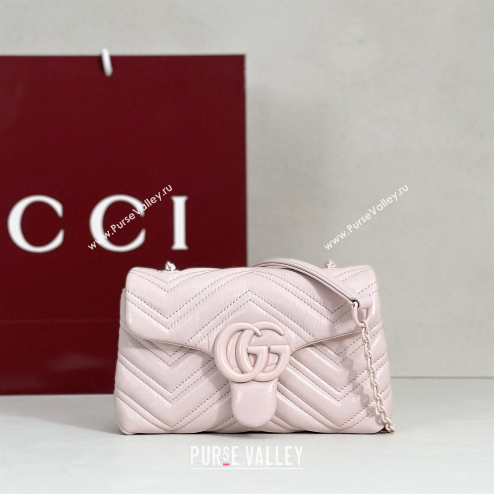 Gucci GG Marmont Leather Mini shoulder Bag 856368 Light Pink 2026 (DLH-26022608)