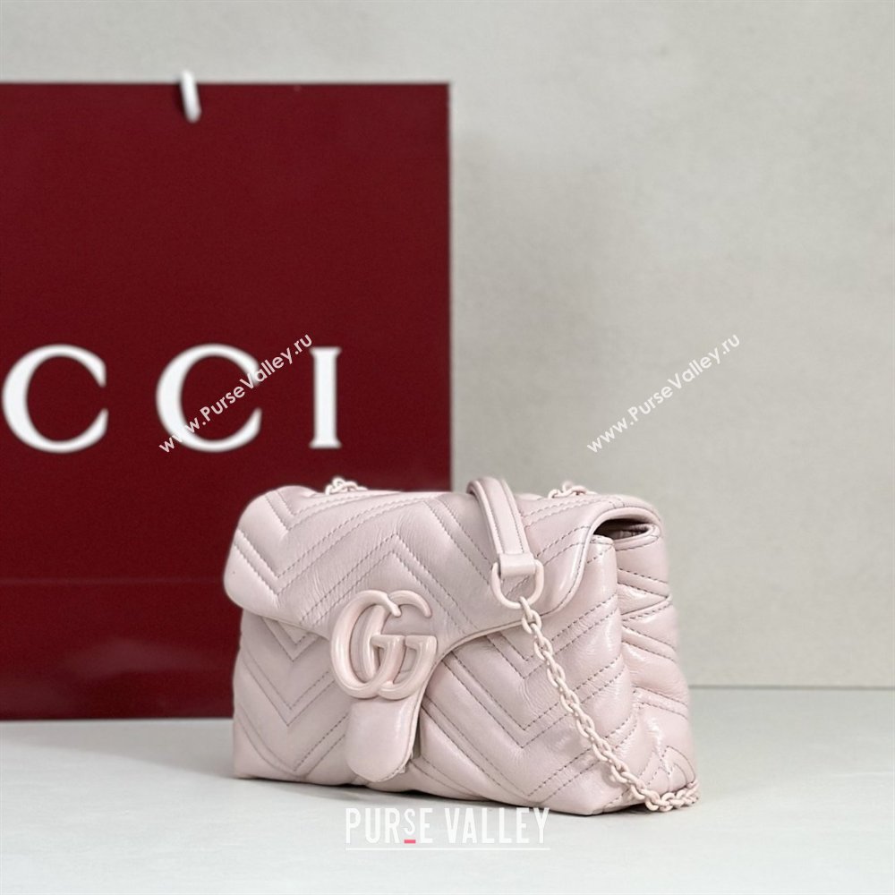 Gucci GG Marmont Leather Mini shoulder Bag 856368 Light Pink 2026 (DLH-26022608)