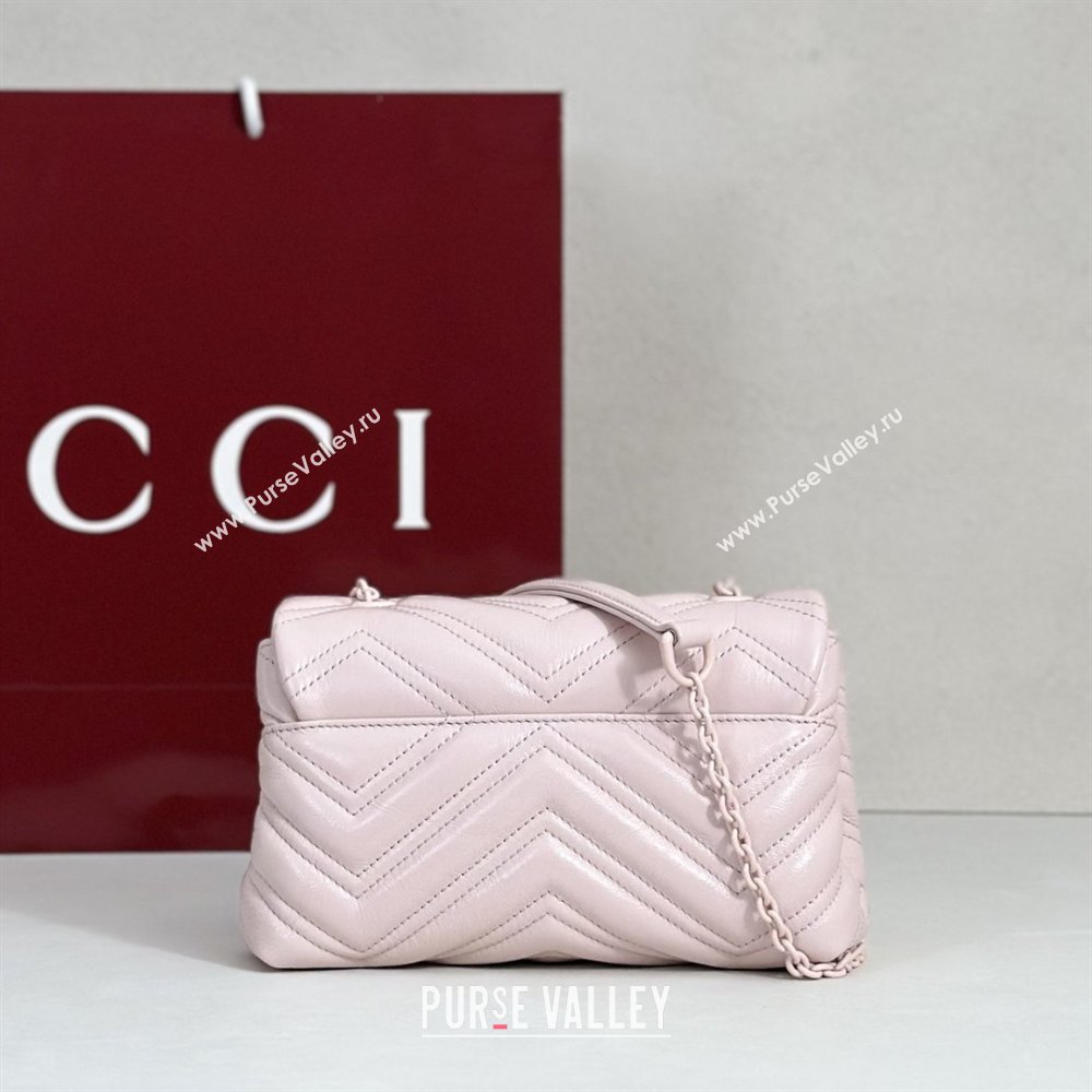 Gucci GG Marmont Leather Mini shoulder Bag 856368 Light Pink 2026 (DLH-26022608)