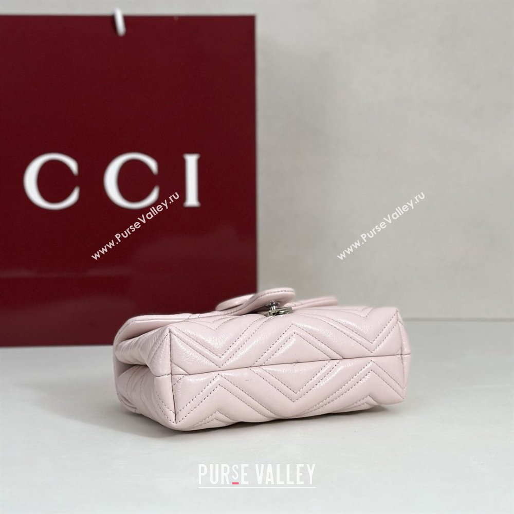 Gucci GG Marmont Leather Mini shoulder Bag 856368 Light Pink 2026 (DLH-26022608)
