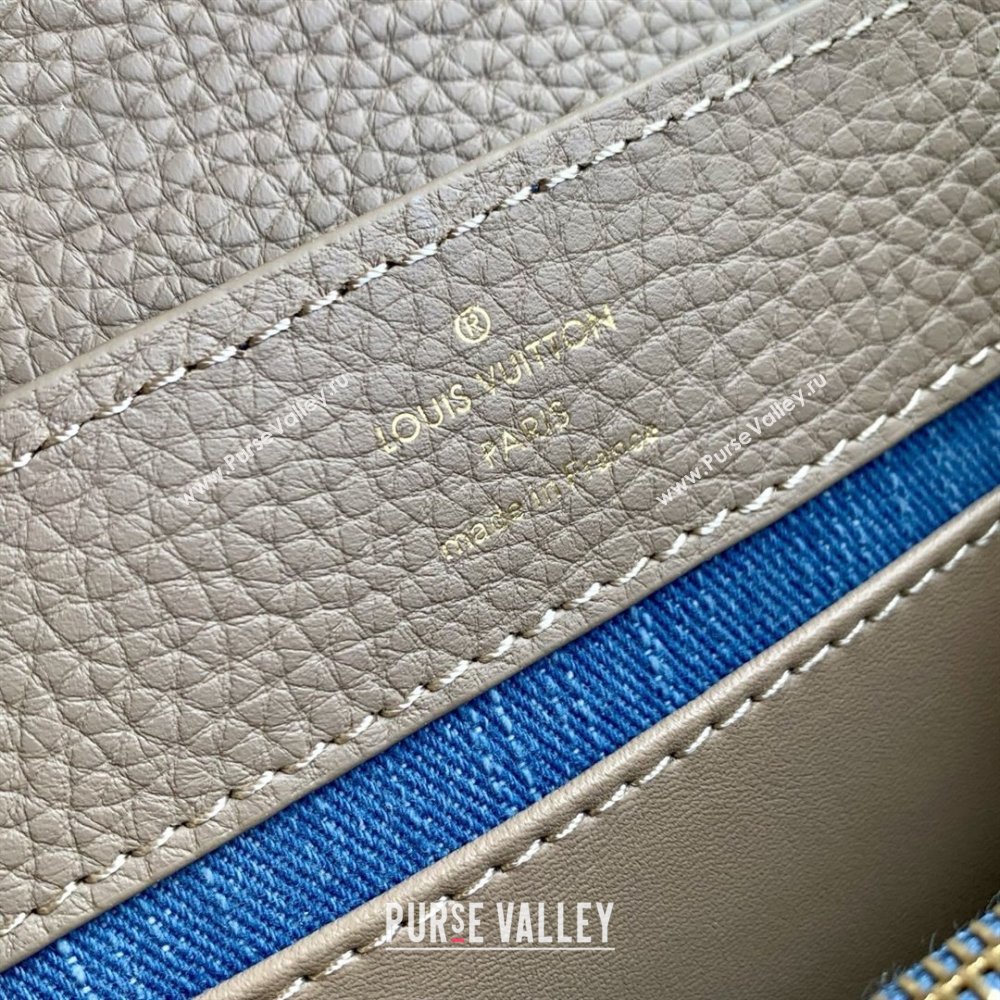 Louis Vuitton Capucines Mini Bag in Denim Blue/Cream GOTS-certified cotton M12947 2026 (K-26022710)