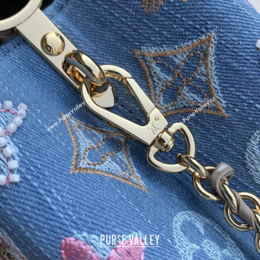 Louis Vuitton Capucines BB Bag in Denim Blue/Cream GOTS-certified cotton M12947 2026 (K-26022711)