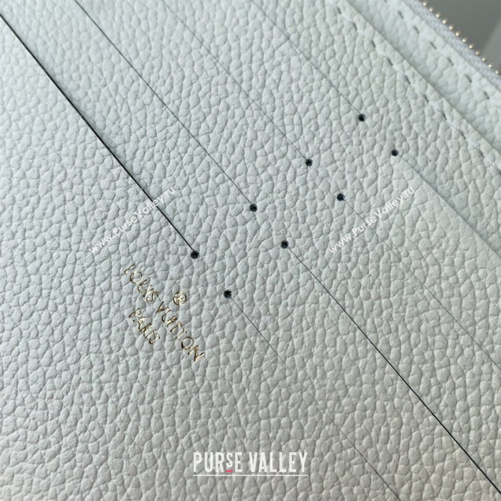 Louis Vuitton Pochette Felicie Bag in Milky White/Blue Cowhide Leather M28127 2026 (K-26022713)