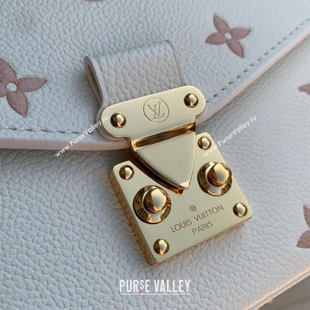 Louis Vuitton Pochette Metis East West in Milky White/Peach Cowhide Leather M27575 2026 (K-26022714)